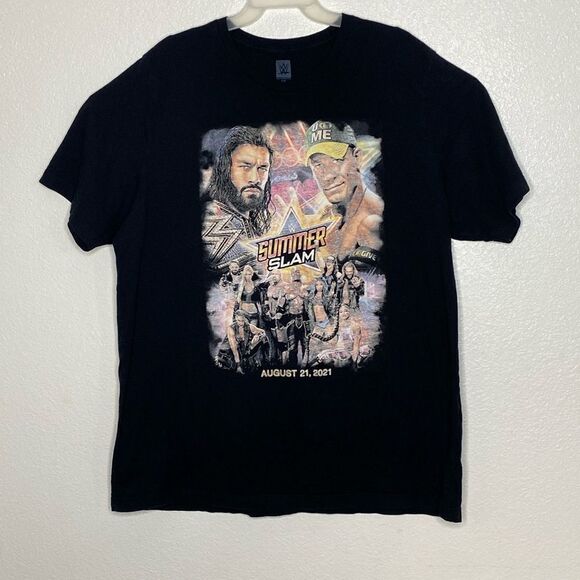 WORLD WRESTLING Entertainment Men’s Black T Shirt with Wrestling Print Size 3XL - Picture 1 of 4